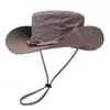Sombrero de Pescador Transpirable de Verano para Exteriores para Hombres y Mujeres Comercio Exterior Camping Montañismo Protección Solar Sombrero de Pesca Sombrero de Vaquero Occidental