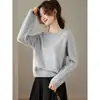 Nuevo Estilo Otoño/Invierno 2026 Suéter de Punto Corto Holgado Súper Elegante Pulóver para Mujer