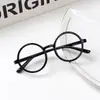 Gafas de Silicona Suave para Niños de 1 a 7 Años para Hombres y Mujeres Guardería Bebé Montura Redonda Lente para Tomar Fotos Espejo Decorativo sin Lente