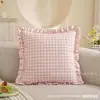 Novedades Transfronterizas, Almohadas para Cabecera de Cama de Encaje Hechas a Mano, Cojines Decorativos con Borde Fruncido, Fundas de Cojín para Ambiente de Sala de Estar, Cojín de Primavera al por Mayor