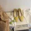 Zapatos de ballet a cuadros estilo coreano con punta cuadrada para mujer, nuevo modelo 2026, sin cordones, corte bajo, con lazo, zapatos de abuela