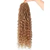 Peruca de Tranças de Crochê de Fibra Sintética 14-30 polegadas Deepnulocscrochethair Estilo Celebridade Fofa