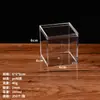 Caja de Almacenamiento Transparente en Stock Caja de Plástico Acrílico Caja Cuadrada Caja de Regalo de Flores Caja de Empaque de Alimentos Lote Pequeño