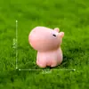 Brinquedo de pelúcia de capivara rosa criativo e adorável, decoração DIY, ornamento para pendurar, acessório para paisagem em miniatura, pequena peça decorativa