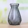 Vaso de Vidrio de Sodio-Calcio Transfronterizo al por Mayor Tarro de Almacenamiento Estilo Geométrico de Moda Decoración de Dormitorio Florero con Impresión de Logotipo