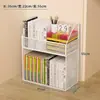 Estantería rodante con ruedas para almacenar libros, adecuada para estudiantes, uso doméstico y como estantería pequeña o estante de almacenamiento de pie junto a un escritorio