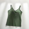 Lindo Top Camisola Costas com Bojo Sutiã Feminino Peça Única Popular na Internet Grande U Base Interna Top
