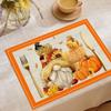 Temu Nuevo Festival de Otoño Celebra la Decoración de Acción de Gracias con Mantel Individual de Lino Estampado Floral de Calabaza Aislante Impermeable