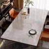 Jogos Americanos de Mesa de Jantar de Vidro Macio com Padrão de Mármore Atacado, Sem Lavagem, Impermeáveis, à Prova de Óleo, Resistentes ao Calor, Toalhas de Mesa, Luxo Leve, Sensação de Alta Qualidade, Mesa de Chá da Sala de Estar