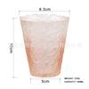 Ins Taza de cristal con agujeros finos estilo japonés, taza de café con cuentas de agua esmeriladas, taza de desayuno para niña martillada, taza para postre y pudín