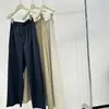 Calça Casual Feminina Khaki Verde Confortável Leve Secagem Rápida Cintura Elástica Perna Larga Verão Solta Versátil Perna Reta Longa