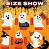 Adornos Creativos de Fantasma para Halloween Juego de Cinco Piezas con Sombrero de Bruja, Calabaza, Lema 'Boo', Fantasmita, Decoración de Atmósfera Festiva