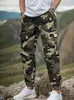 Tallas Transfronterizas Amazon2025 Pantalones Cargo Camuflaje para Hombre, Temporada de Primavera y Otoño, Pantalones Casuales de Marca de Moda con Puños con Cordón