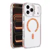 Funda magnética para iPhone con anillo de diamantes y purpurina, adecuada para funda de iPhone 17, funda magnética antigolpes para iPhone 15
