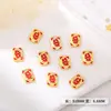 Decorações de Arte de Unhas de Ano Novo Bolsa de Dinheiro Lingote Moeda de Cobre Tendência Festiva Caractere da Sorte Liga Metálica Deus da Riqueza Dólar Acessórios de Decoração de Unhas