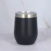 Vaso de Vino de Acero Inoxidable Aislado al Vacío de Doble Pared de 12 oz con Forma de U, Huevera, Vaso de Agua de Panza Grande, Termo