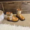 Botas Curtas Marrons Martin para Meninas Outono/Inverno Patchwork de Couro Genuíno e Lona Bloco de Cores Botas Simples de Princesa Estilo Britânico Retrô Amarelo