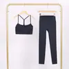 Conjunto de Chaleco y Pantalón Corto Estilo Luluy con Etiqueta, en Stock para Envío Directo, Ajustado, Transpirable, Elástico, Ropa Moldeadora Deportiva para Fitness