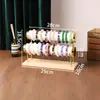 Soporte de Exhibición de Pulseras de Tres Niveles Color Dorado de Alta Venta Transfronteriza en Stock, Estante de Almacenamiento para Pulseras de Cristal, Gomas para el Cabello, Cuerdas para el Cabello