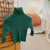 [en stock otoño e invierno cómo menos obtener versión de red forestal camisa básica de cuello alto Corea del Sur niños y niñas suéter holgado