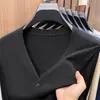 Cárdigan de punto, abrigo grueso de manga larga, suéter para otoño e invierno, estilo old money, cuello en V, suéter cálido, corte holgado para hombre