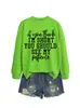 Se Você Acha Que SOU Baixinho Moletom Casual Feminino com Estampa de Letras para Estação Independente Ebay Europeu e Americano Exportação
