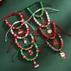Pulseras Transfronterizas para Mujer, Pulseras de Navidad, Muñeco de Nieve, Navidad para Personas Mayores, Accesorios Festivos de Cuentas de Alta Gama, Venta al por Mayor en Yiwu