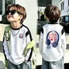 Camiseta de Manga Larga de Algodón Puro para Bebés Niños, Cuello Redondo Estilo Coreano, para Primavera y Otoño 2026, Nueva Prenda Superior Holgada para Niños