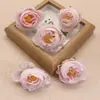 Flores Rosas Simuladas DIY Pasador de Pelo Paquete de Materiales Hechos a Mano Flor de Pasador Estilo Antiguo Hanfu Pasador de Pelo Decoración de Boda Venta al por Mayor