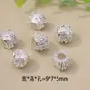 Cuentas Redondas Caladas de Zirconia Chapadas en Oro de 14K, Cuentas Barril, Cuentas de Rueda con Agujero Grande, Accesorios para Colgante Pulsera Collar DIY, Venta al por Mayor