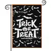Bandeira Popular de Jardim para Halloween da Amazon Rosto de Fantasma de Abóbora Impresso Material de Linho Bandeira de Decoração para Jardim Externo