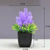 Atacado Transfronteiriço Planta Simulada Bonsai Flor Artificial Lavanda em Vaso Casa Mesa Sala de Estar Flor de Plástico Enfeites Decorativos