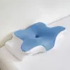 Almohada de Memoria Rebotadora Lenta Forma de Mariposa Transpirable Protección del Cuello Almohada Cuerno de Vaca Almohada para Dormir Columna Cervical