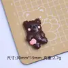 Oso Lindo Dibujo Animado Hecho a Mano DIY Accesorios para Joyería Pegamento de Crema Resina Accesorios Pequeños Hebilla de Zapato con Agujero Paquete de Material