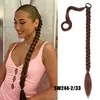 Trenzas de Cola de Caballo de Comercio Exterior Jianshu, Trenzas de Tres Hebras Tejibiles, Cola de Caballo Sintética Tejida a Mano, Venta al por Mayor Directa de Fábrica