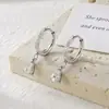 Brincos Versáteis Diários em Forma de Coração e Pera com Moissanita Banhados a Ouro 14K Brilhante para Mulheres, Clipe de Orelha Geométrico da Moda para o Dia a Dia Atacadista