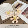 3 Flores de Lirio Dorado Artificiales para Arreglos Florales de Tallo Único, Accesorios para Fotografía de Bodas y Decoraciones de Pasillo de Boda