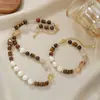 Estilo Nuevo Otoño e Invierno Estilo Keluli Piedra Ojo de Tigre, Piedra Cristal de Cabello, Pulsera de Perlas de Agua Dulce, Pulsera de Lujo Ligero de Alta Gama, En Stock