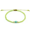 Pulsera Nueva de Cristal para Arroz Tejida a Mano Ojo del Diablo con Cuentas de Ojo Esmaltado para Mujeres