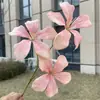 3 Cabezas de Nuevas Orquídeas de Llama Flores Artificiales para Boda y Decoración del Hogar Orquídeas Falsas Venta al por Mayor