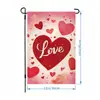 Bandera Decorativa Tema de Amor Transfronterizo Bandera de Jardín para el Día de San Valentín Bandera con Elemento de Corazón Bandera para Diseño de Patio Personalización