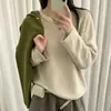 Suéter de Punto de Lana con Cuello Redondo para Mujer 2026 Otoño/Invierno Nuevo Estilo Holgado Perezoso Suave de Manga Larga Suéter Prenda Base
