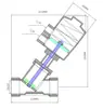 Válvula de Asiento Angular Neumática de Acero Inoxidable 304 Roscada Cabeza de Plástico Válvula Neumática de Vapor de Alta Temperatura Agua Válvula de Ángulo Neumática Válvula de Cierre