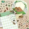 Floresta de Bambu Pousada Cena em Miniatura Adesivos Desenho Original Estilo Chinês Pátio Artesanal DIY Adesivos Sem Corte Atacado