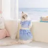 26 Años de Primavera y Verano Gato Encaje Lazo Transpirable Delgado Vestido Vestido de Verano Ropa para Gatos y Perros Ropa para Mascotas