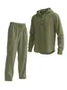 Amazon 2026 Conjunto Casual Masculino Transfronteiriço de Algodão e Linho Cor Sólida com Capuz e Botões Calças de Manga Longa Conjunto de Duas Peças