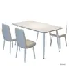 Mesa de Jantar de Rocha Branca Pura Cadeiras Casa Apartamento Pequeno Preto Puro Minimalista Luxo Leve Sensação de Alto Padrão Novo Estilo Mesa de Jantar Preta Pura Mesa de Jantar
