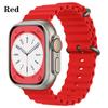 Aplicável a Apple iwatch8 Ultra Marine pulseira de relógio de silicone de fivela dupla Iwatch1-9 geração Universal