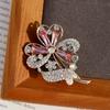 Broche de moda novo liga flor corsage acessórios para t-shirt terno botão de casaco cheongsam joia de alta venda com strass