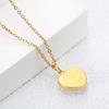 Colar Pingente Coração Eterno Coração de Pérola Incrustado Feminino Design Moderno Personalizado Corrente Clavícula Joia Aço Titânio Versátil